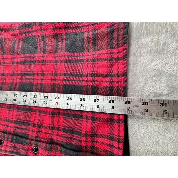 WearGuard Flannel Jacket Shacket Red & Black Plaid Chores Barn XL Buffalo Check - Picture 6 of 8